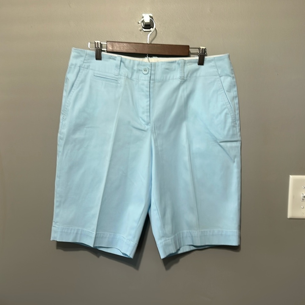 Like New! TALBOTS Women's Dress Shorts, Light Blue, 10.5" Inseam, Size 12